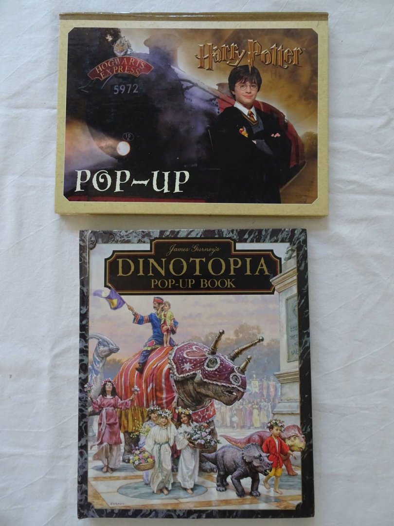 Welply, Michael, Jon Z. Haber, et al. - Harry Potter. Pop-up. Met 5 pop-ups/ James Gurney's Dinotopia pop-up book. 2 pop-up boeken.