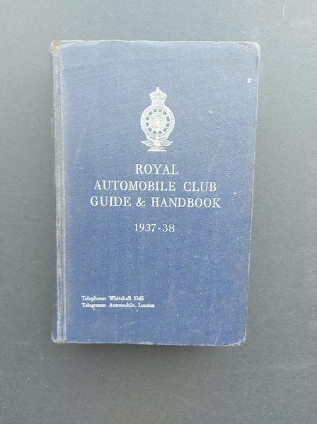 Vele - Royal automobile club guide & Handbook 1937 -1938
