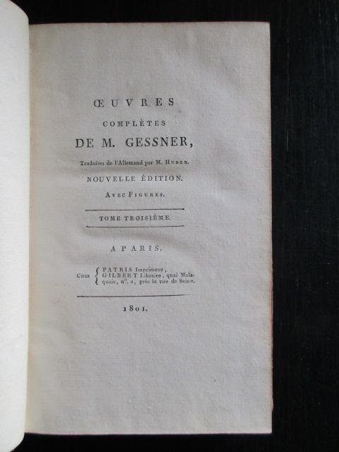 M. Gessner - Oeuvres complètes de M. Gessner. Tome 3 (1801!)