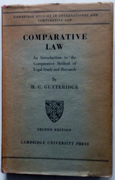 Gutteridce H C - Comparative Law An Introduction to the Comparative Methos of Legal Study and Research
