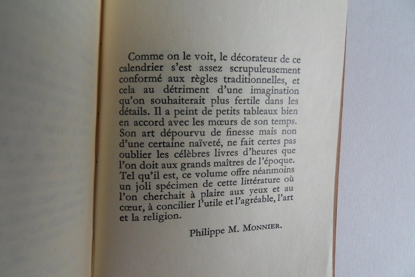 Monnier, Philippe M. (explication de ce tirage). - Calendrier du Quinzieme siecle. - Un livre d`heures de la bibliotheque de Genève et son calendrier.