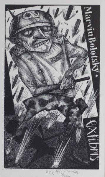 Hirsch, Karl-Georg. - Exlibris voor Marvin Bolotsky.