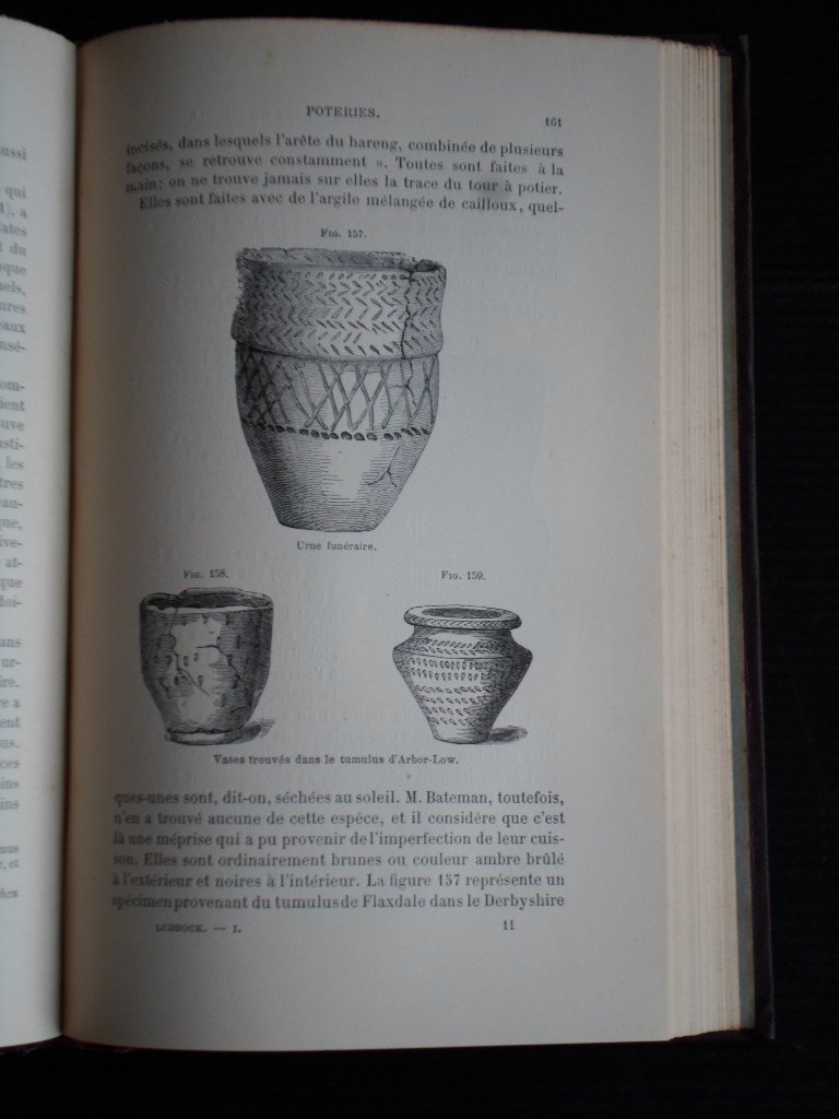 Lubbock, Sir John - L’Homme Préhistorique, étudié d’apres les monuments et les costumes, 2 delen