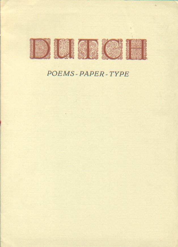 Achterberg, Gerrit - Dutch poems - paper - type.