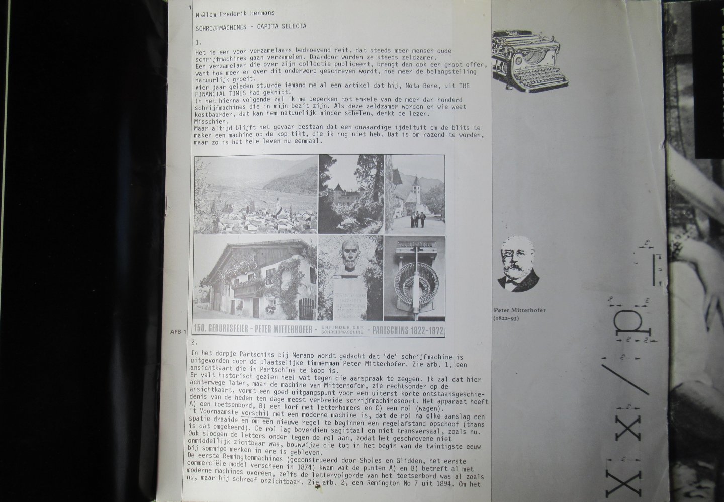 Hermans, W.F.- Kousbroek, Rudy - Grijs, Piet. - Schrijfmachinenummer. Utopia 8