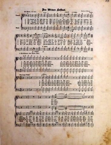 Rietz, Julius: - Des Weines Hofstaat [für Männerstimmen Op. 22]