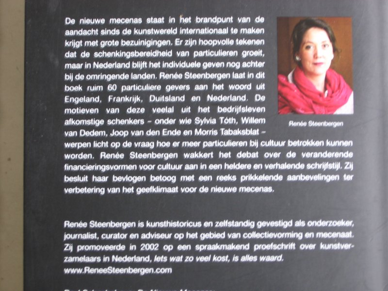 Steenbergen, Renée - De Nieuwe Mecenas, Cultuur en de terugkeer van het particuliere geld