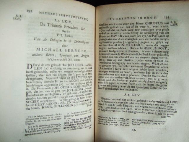 Alwoerden, van Henrik - Historie van Michael Servetus den Spanjaart...