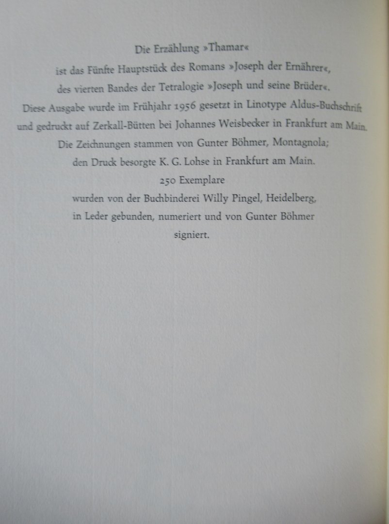 Mann, Thomas - Thamar