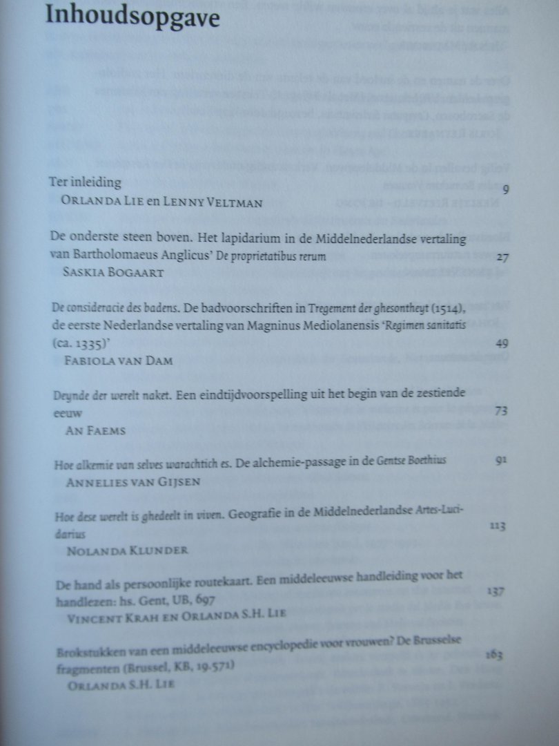 Lie, O.S.H. - Veltman, L.M. - Kennis-maken. Een bloemlezing uit de Middelnederlandse artesliteratuur