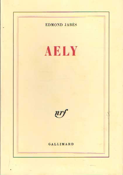 Jabes, Edmond - Aely