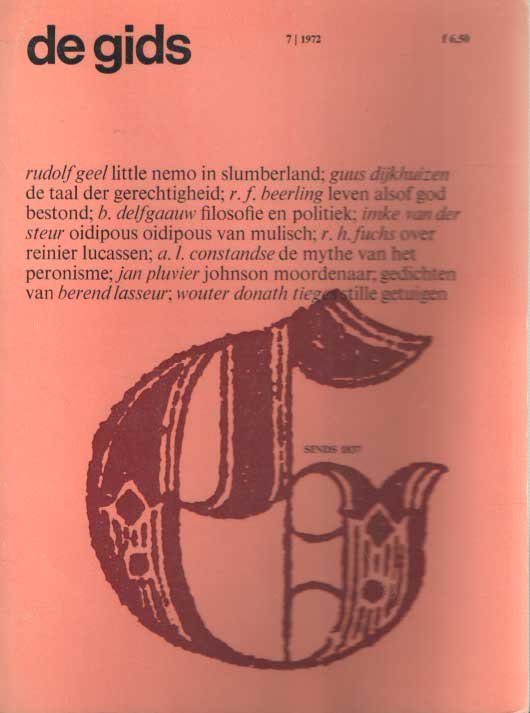 Constandse, H. Mulisch e.a. (redactie), A.L. - De Gids. Algemeen Cultureel Maandblad. Honderdvijfendertigste jaargang, 1972 no. 8