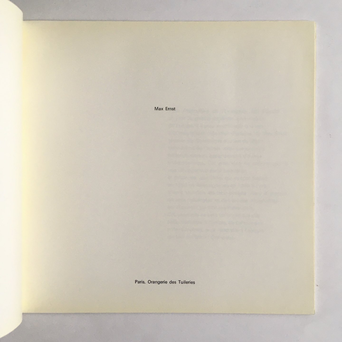 Ernst, Max - Max Ernst - Orangerie des Tuileries