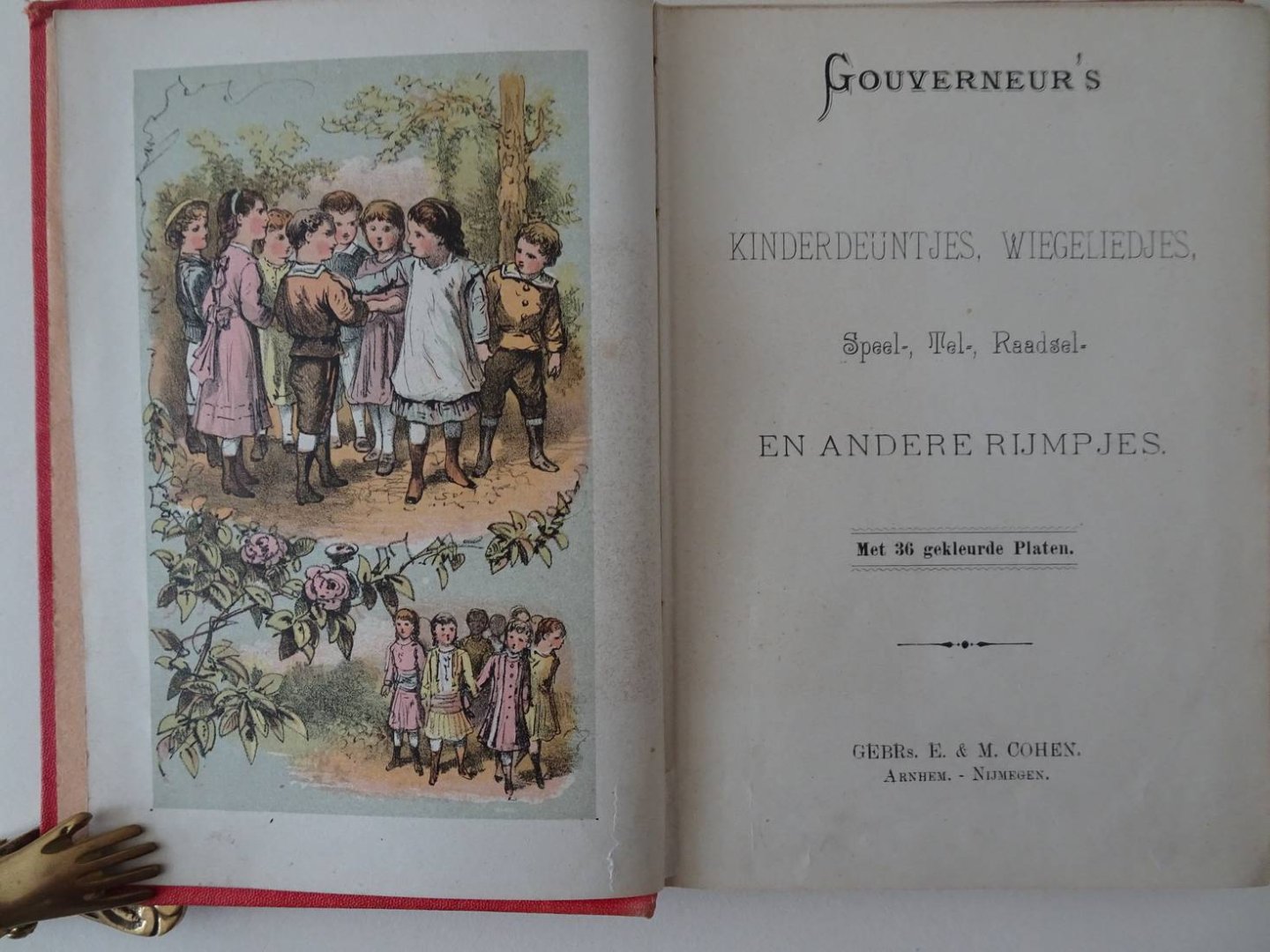 Goeverneur. - Goeverneur's kinderdeuntjes, wiegeliedjes, speel-, tel-, raadsel- en andere rijmpjes. Met 36 gekleurde platen.