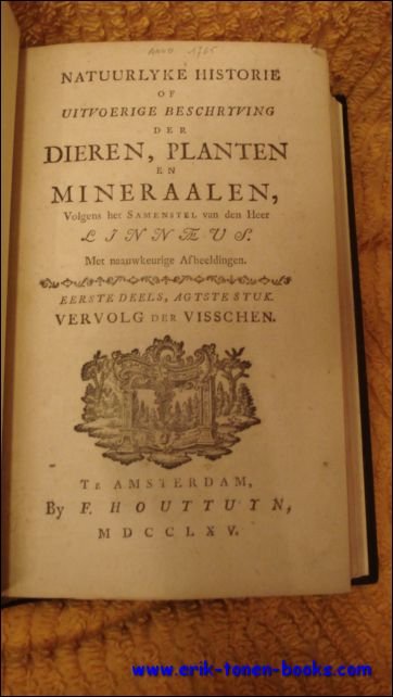 Linnaeus - Natuurlyke historie of uitvoerige beschryving der dieren, planten en mineraalen. Eerste deel, agtste stuk. Vervolg der Visschen.