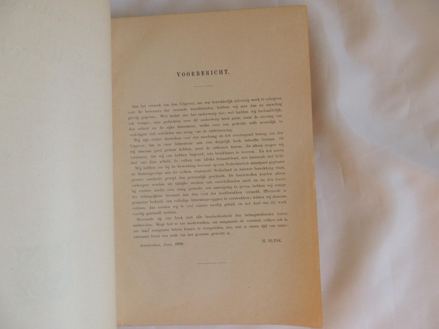 Blink, H - De Bewoners der Vreemde Werelddeelen. Afrika-Azië-Amerika-Australië; in hun leven, zeden en gewoonten, naar hun staatkundige, economische en sociale ontwikkeling en tevens in hun verhouding tot Europesche volken beschreven
