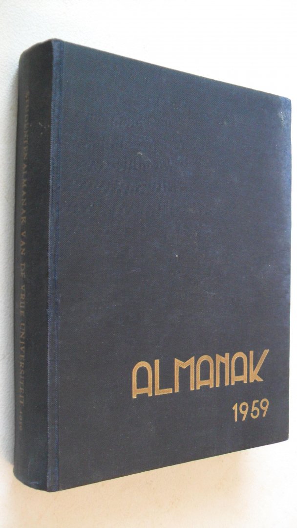 Almanak commissie praeses J.A.Aertsen - Almanak 1959  Studentenalmanak Vrije Universiteit