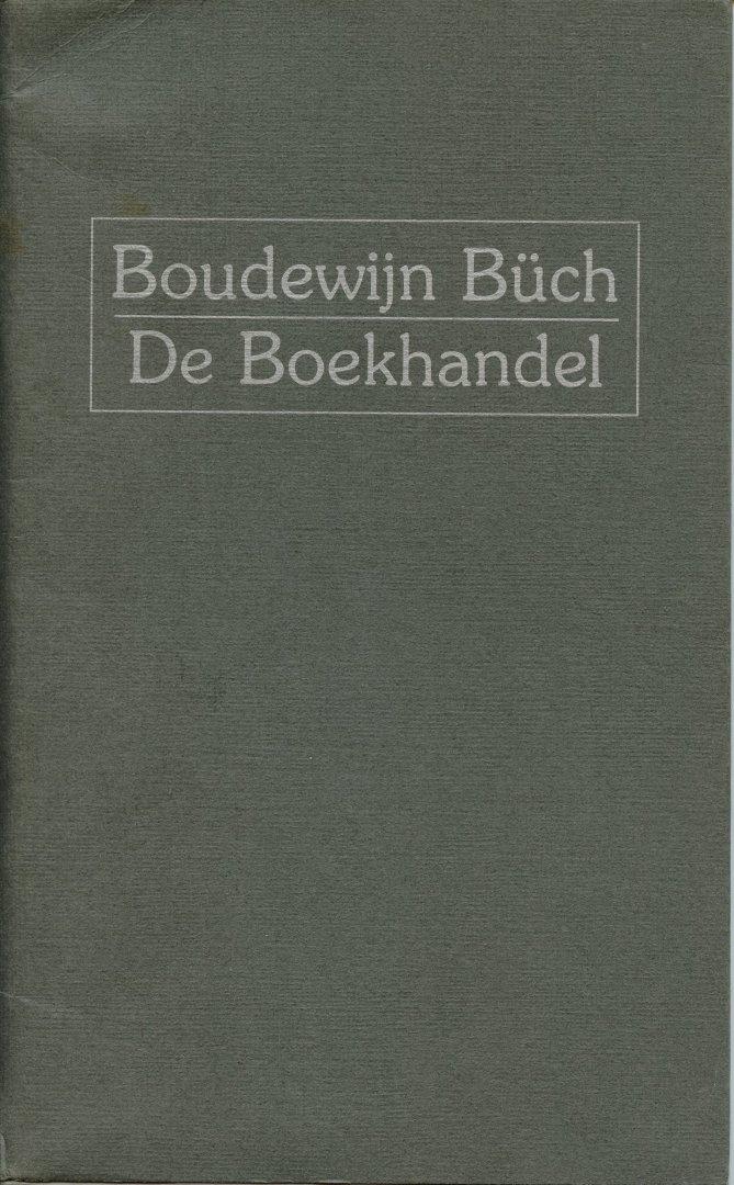 Büch, Boudewijn - De Boekhandel