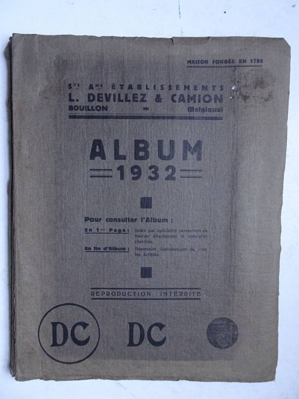 N.n.. - Ste. Ame. Établissements L. Devillez & Camion Bouillon. Album 1932.