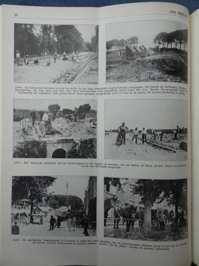 Berg, Antoine van den Berg (red.). - Ons Zeeland, geïllustreerd weekblad. Complete, ingebonden, derde jaargang (no. 1 t/m 50 + kerstnummer 1928).