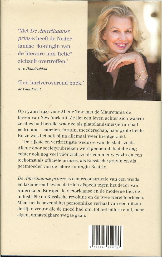 Zijl, Annejet van der  .. Omslag Brigitte Slangen  .. Foto auteur Anja van  Wijngaarden  en Kaart is van Yde Bouma - De Amerikaanse prinses  NRS Handelsblad  Magistraal