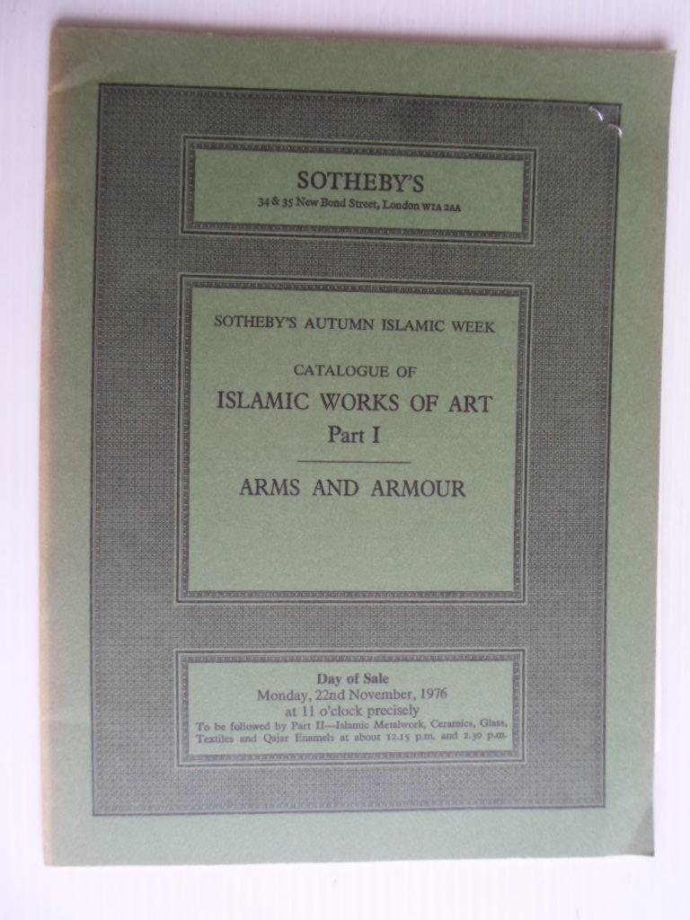 Catalogue Sotheby’s - Islamic Works of Art, Part 1, Arms and Armour