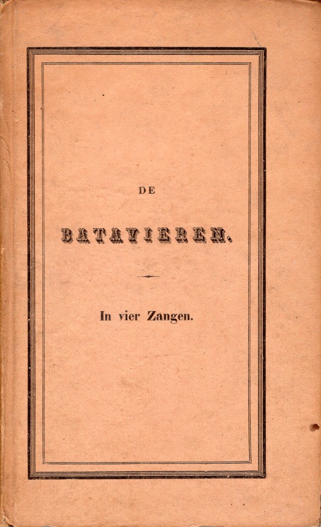 Broek, L. van den. - De Batavieren : in vier zangen.