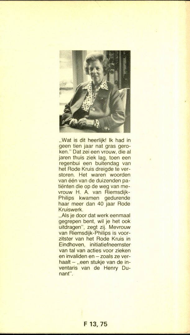 Riemsdijk-Philips, H.A. van - Over mensen voor mensen