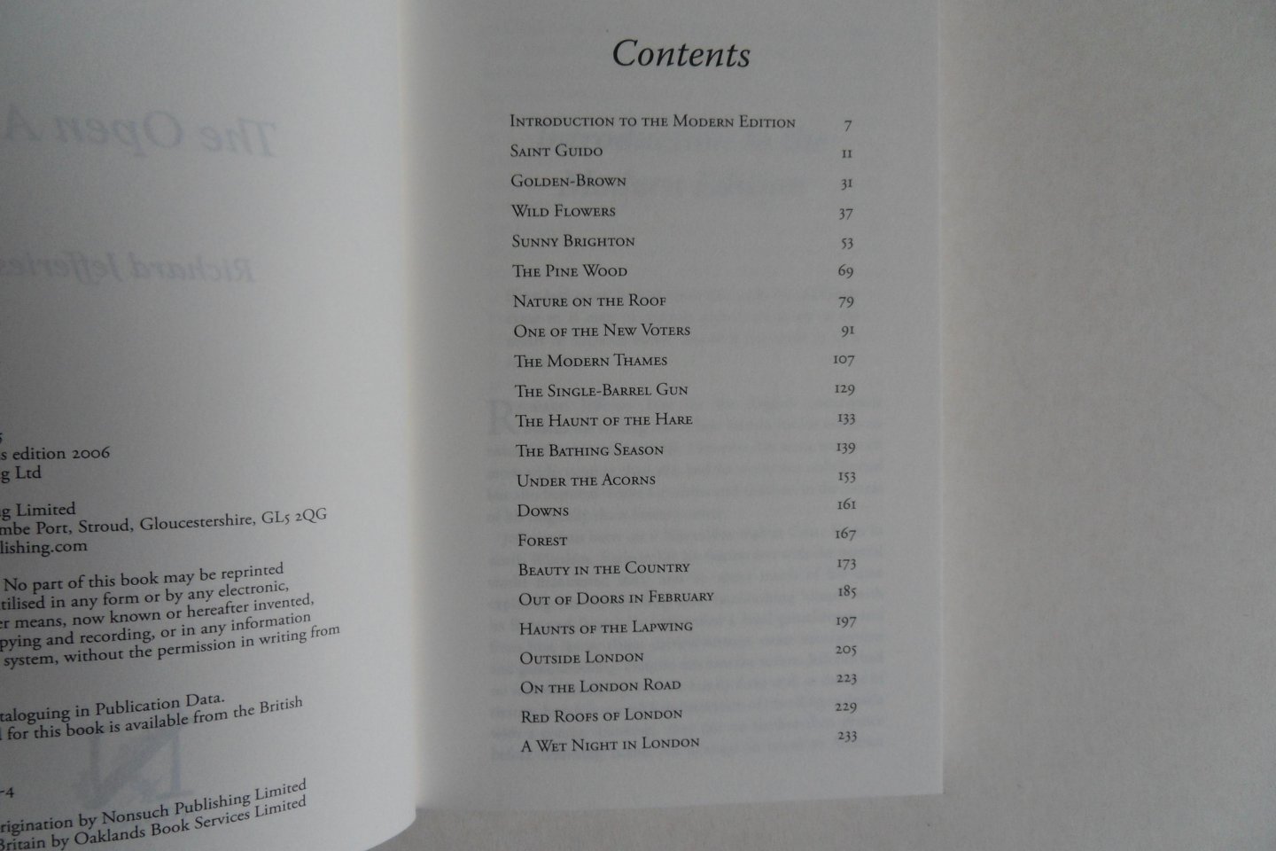 Jefferies, Richard. - The Open Air.