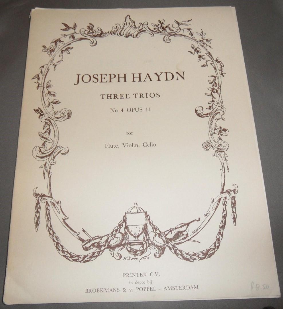 Haydn, Joseph - Three Trios. No. 4 Opus 11 for Flute, Violin, Cello