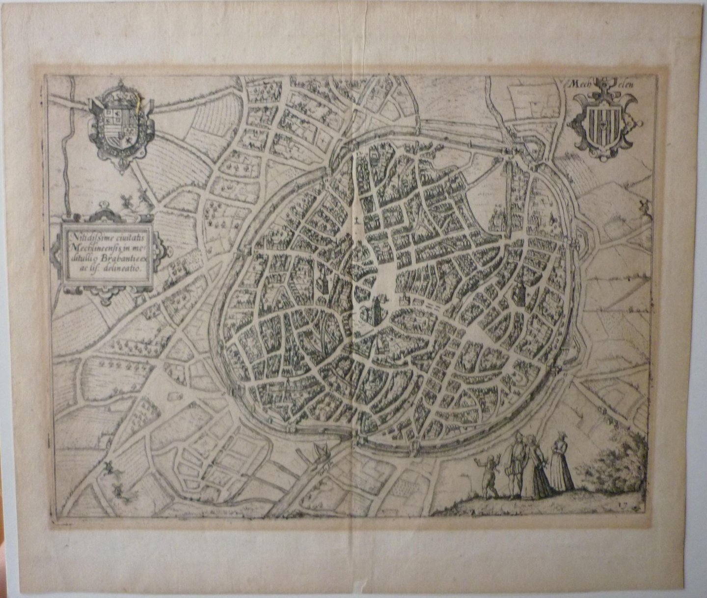 Guicciardini, Lodovico - Mechelen  Originele gravure