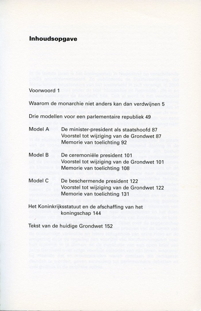 Ulrich, Hans/ Oliveira, Jessurin d`/ Klijnsma, Meine Henk/ Reestman, Jan Herman/ Vinken, Pierre/ Voermans, Wim - Grondwet van de Republiek Nederland. Drie modellen