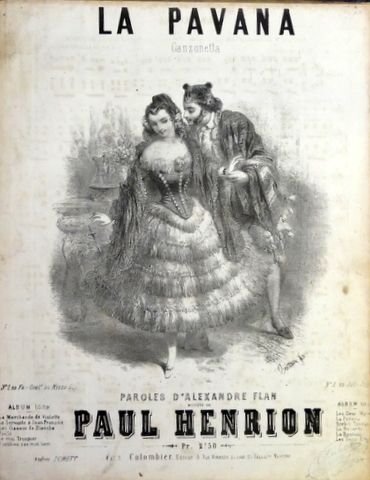 Henrion, Paul: - La pavana. Canzonetta. Paroles d`Alexandre Flan. No. 1 en Fa