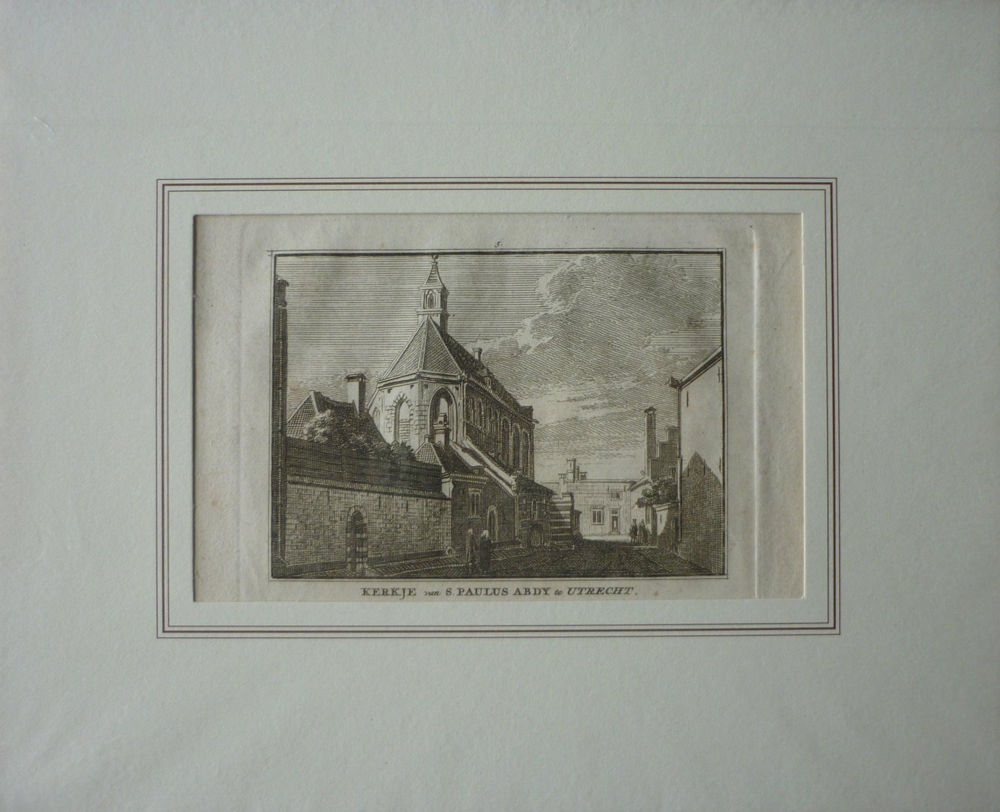 Spilman, Hendrik - Kerkje van S. Paulus Abdy te Utrecht. Originele kopergravure