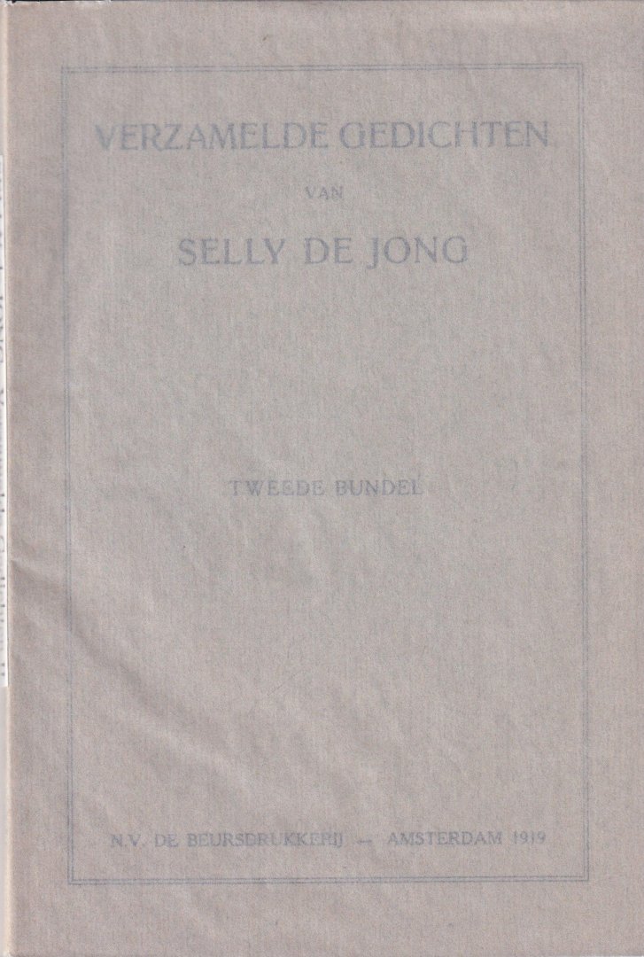 Jong, Selly de - Verzamelde gedichten