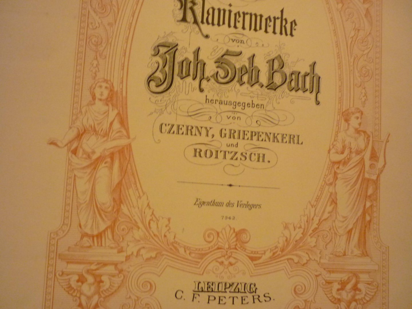 Bach; J. S. (1685-1750) - Drie Sonaten (Serie Klavierwerke; herausgegeben von Czerny; Griepenkerl und Roitzsch)