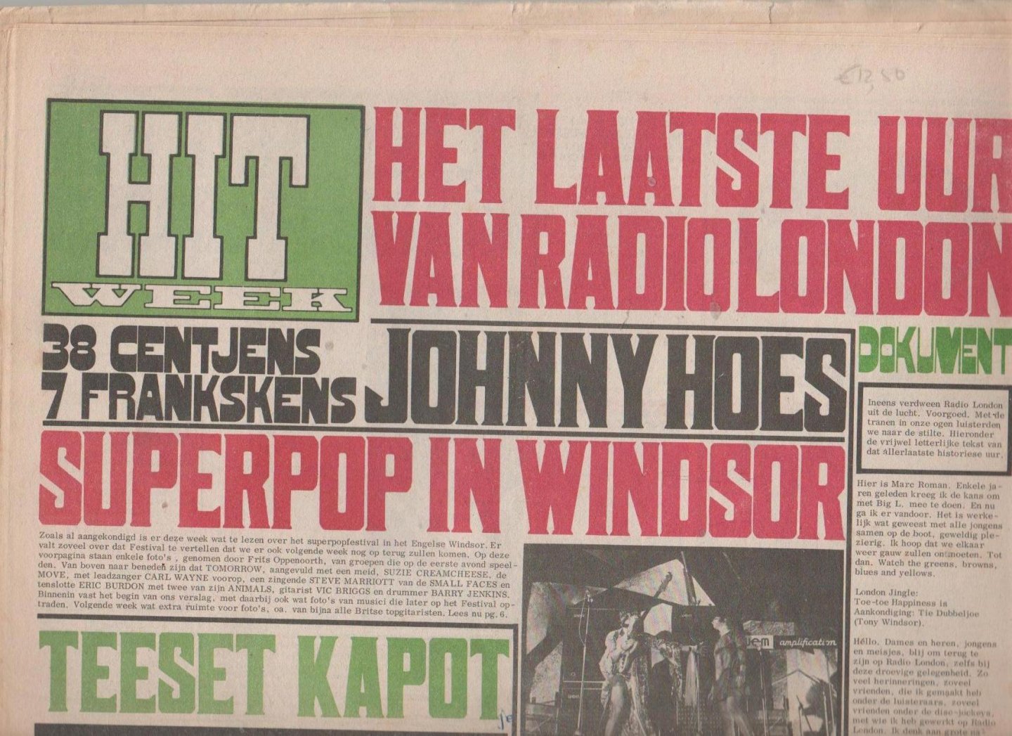  - Hitweek 2e jaargang 49  Johnny Hoes,Tee Set