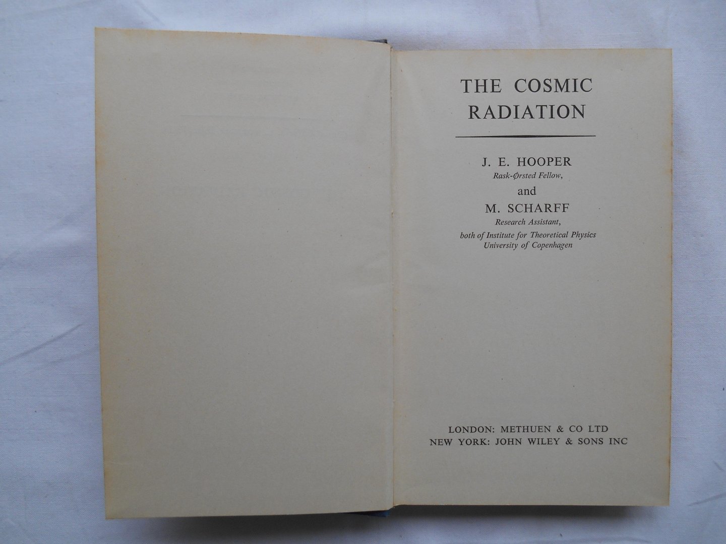 J. E. Hooper & M. Scharff - The Cosmic Radiation