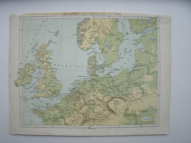 antique map. kaart. carte. - De landen aan de Noordzee. (North Sea).