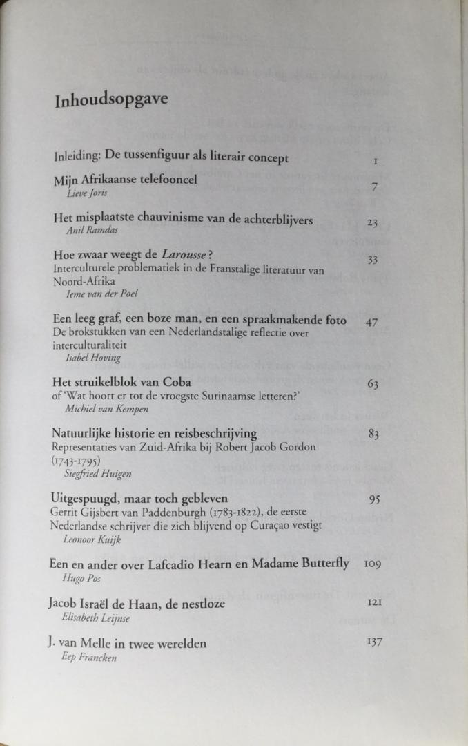Leidse, Elisabeth & Kempen, Michiel van (redactie) - Tussenfiguren, schrijvers tussen de culturen