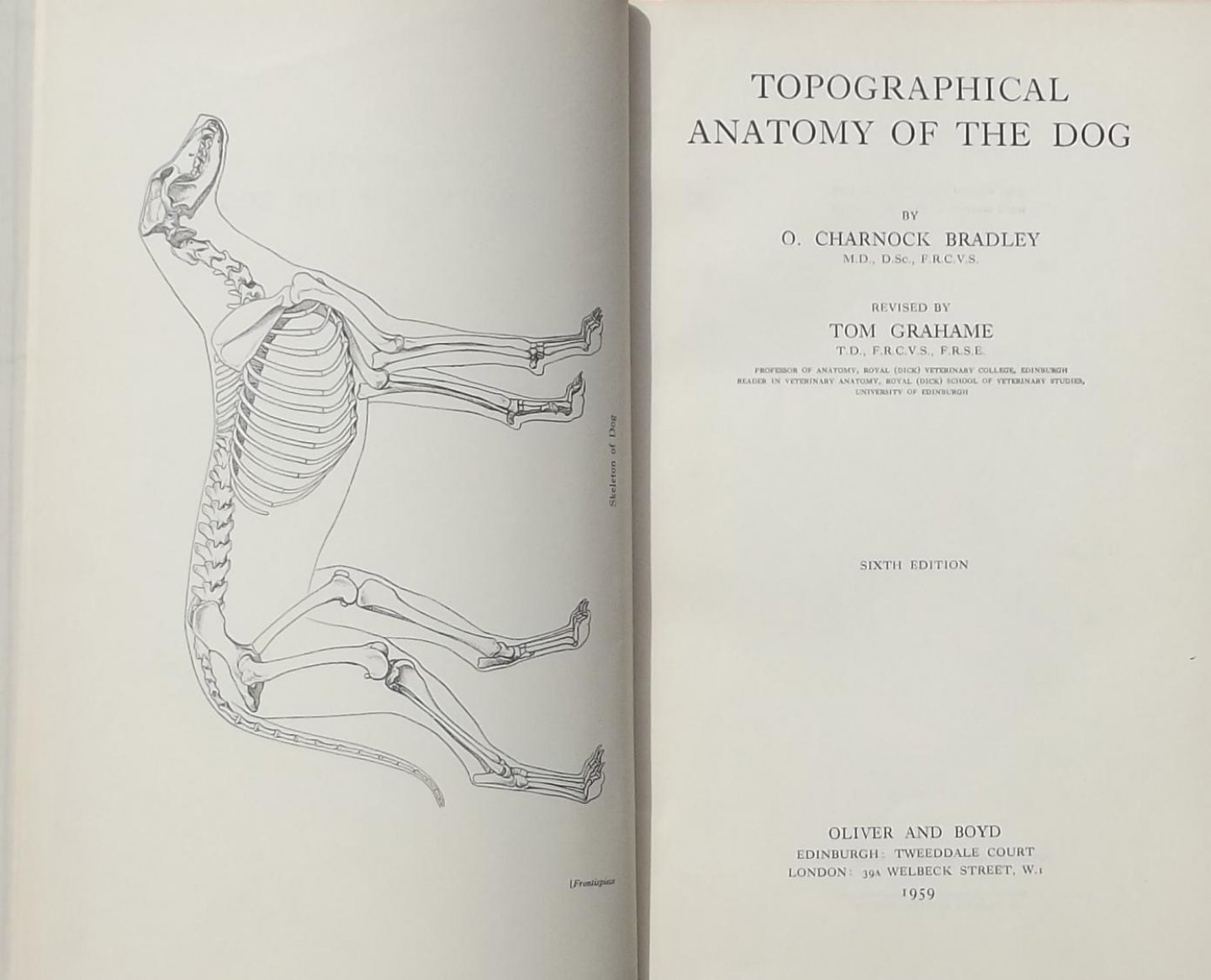 Bradley, O.Charnock. - Topographical anatomy of the dog.