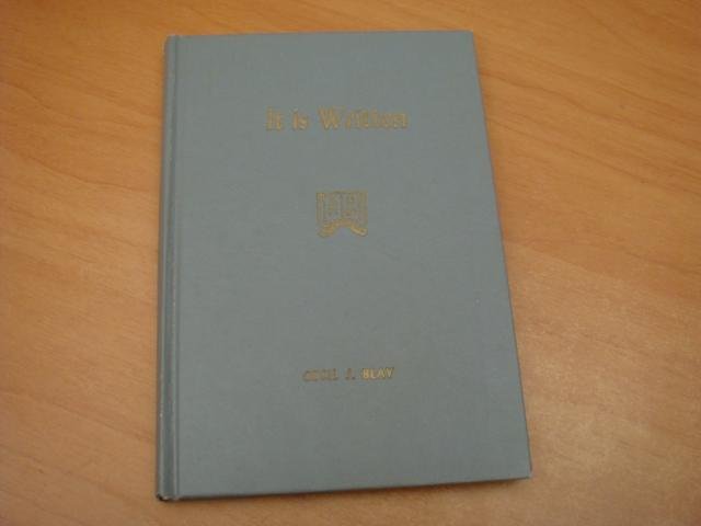Blay, Cecil, J - It is writen