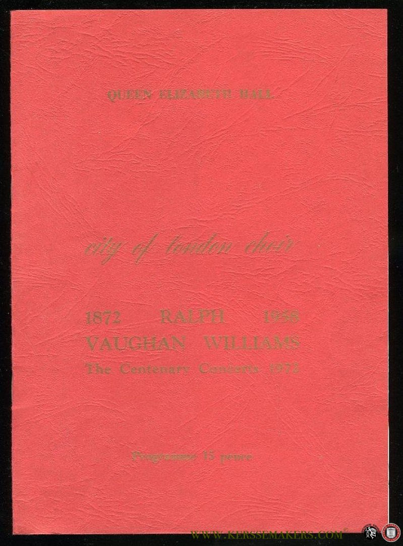NN - The Vaughan Williams Centenary. Programme No.3