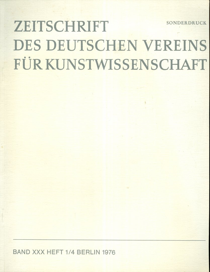 Appuhn, Horst - Zeitschrift der Deutschen Vereins für Kunstwissenschaft (2x)