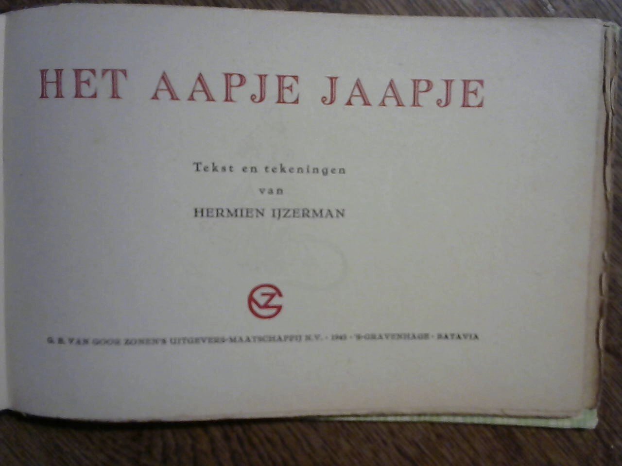 IJzerman Hermien tekst en tekeningen - Het Aapje Jaapje / en Jaapje het avontuurlijke Aapje