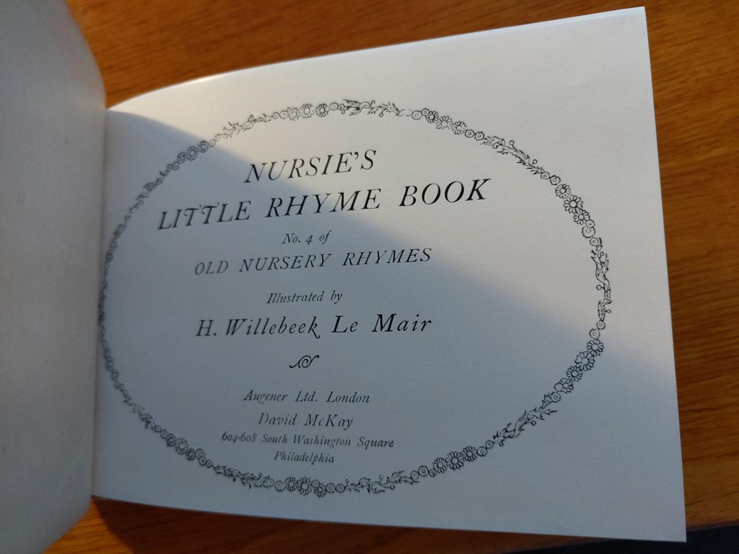 Willebeek le Mair, Henriëtte - Nursie's Little Rhyme Book