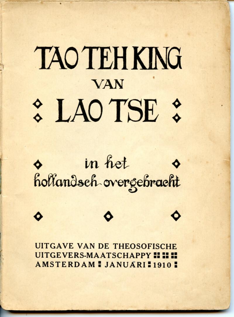 Lao Tse - Tao Teh King - in het hollandsch overgebracht