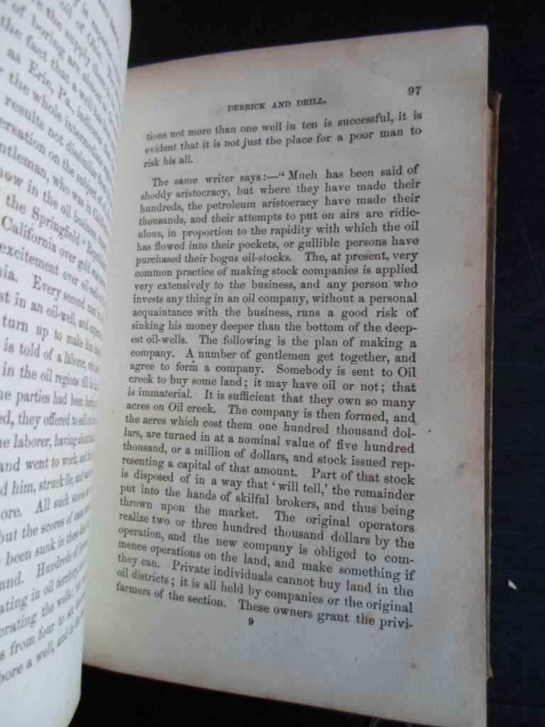  - Derrick and Drill, an insight into the discovery, development and present condtion and future prospects of petroleum in New York, Pennsylvania, Ohio, West Virginia, etc