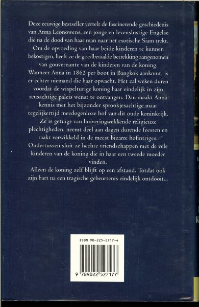 Landon, Margaret .. Omslag : Jan de Boer te Amsterdam  .. Vertaling en bewerking Mia Sissons - Anna en de koning van Siam