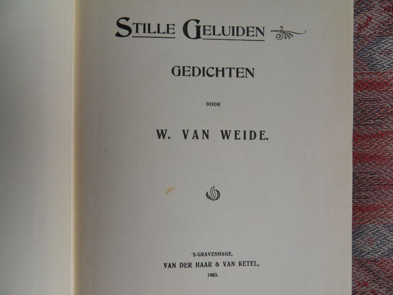 Weide, W. van. - Stille Geluiden. - Gedichten.